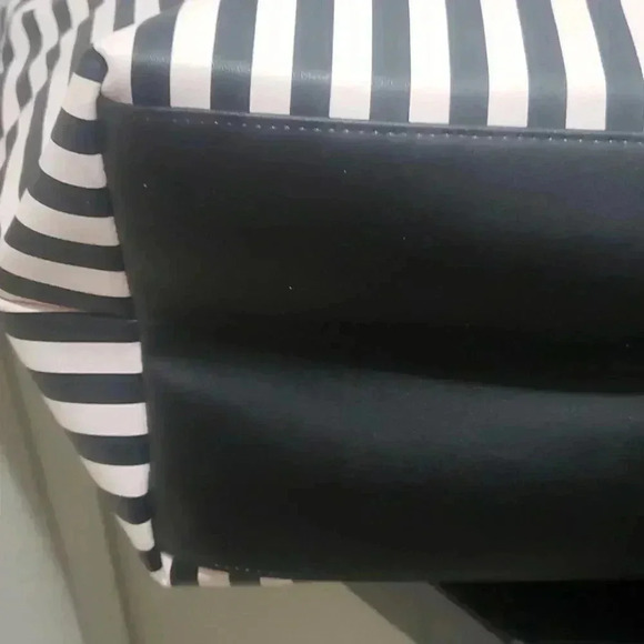 Victoria's Secret Black White Stripe Tote - Picture 7 of 7